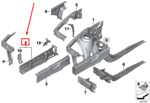 BMW 4 F36 Exterior Right Engine Support 7377918 41007377918 ORIGINAL - Image 4