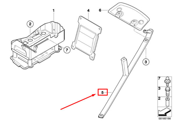 BMW 3 E46 Right Pull Rod 51717002726 7002726 ORIGINAL - Image 2