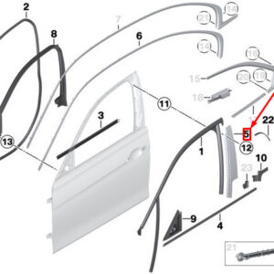 BMW 3 F30 Front Right Door Column B Cover 51337258310 7258310 ORIGINAL