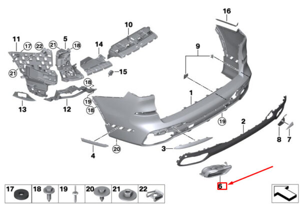 BMW X7 G07 Left Exhaust Tailpipe Trim 51128074257 ORIGINAL - Image 2