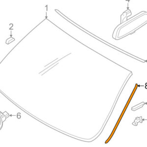 BMW X6 F16 Left Windshield Drip Moulding 51317462217 7462217 ORIGINAL
