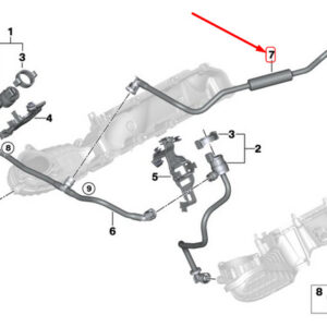 BMW 7 G11 Fuel Tank Breather Line With Resonator 13908601845 ORIGINAL