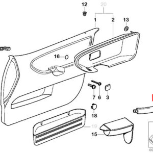 BMW 3 E36 Front Right Door Handle 51418165704 8165704 ORIGINAL