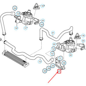 BMW X5 M E70 Electric Water Pump Holder 17117589478 7589478 ORIGINAL