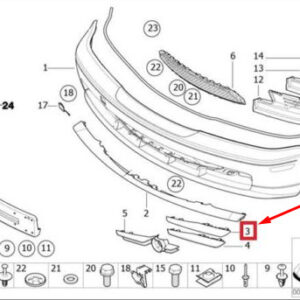 BMW 3 Coupe E46 Front Bumper Grille Left Upper Part 51118233341 ORIGINAL