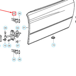 BMW 8 E31 Front Right Door Upper Hinge 41511970308 ORIGINAL
