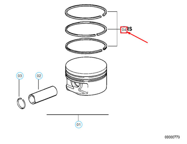 BMW 3 E36 Piston Rings Repair Kit 11251740855 ORIGINAL
