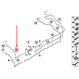 BMW 7 F01 Front Fuel Pipe Feed Line 16127220166 7220166 ORIGINAL