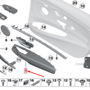 BMW 3 Gran Turismo F34 Front Right Armrest 51417324438 ORIGINAL