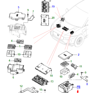 JAGUAR I-PACE X590 Middle Fusebox Mounting Bracket 419127167 ORIGINAL