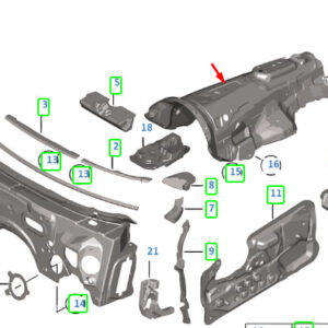 BMW 6 F06 Grand Coupe Front Sound Insulation Tunnel 51489166127 ORIGINAL