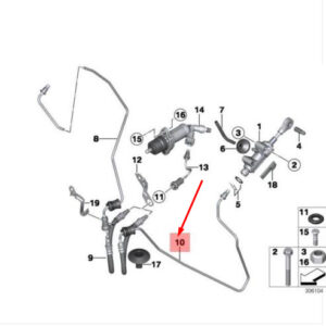 BMW 1 F20 Pipeline With Pressure Hose 21526776617 6776617 ORIGINAL