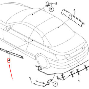 BMW 3 Convertible E93 Left AM/FM Antenna 65206968651 6968651 ORIGINAL