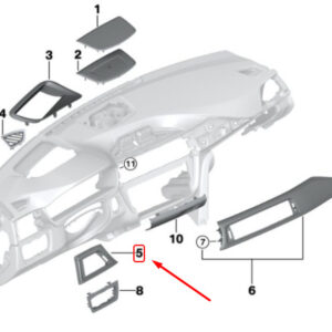 BMW 3 F30 Instrument Panel Right Trim RHD 51459231205 9231205 ORIGINAL
