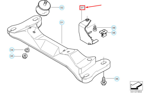 BMW 3 E46 Lambda Probe Cable Bracket 11787516974 7516974 ORIGINAL