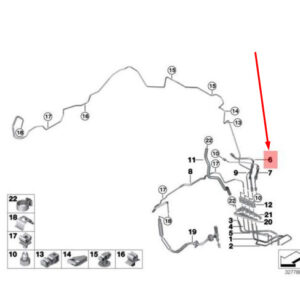 BMW 5 F10 Hybrid Front Brake Pipeline With Pressure Hose 34306855064 ORIGINAL