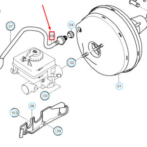 BMW 5 E60 Brake Servo Unit Hose 34337809847 ORIGINAL