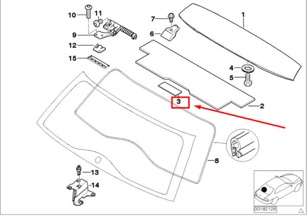 BMW 3 E46 Front Wishield Cover 51717003414 7003414 ORIGINAL - Image 2