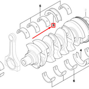 BMW 5 E60 Crankshaft Guide-Bearing Shell Yellow 11217787744 ORIGINAL