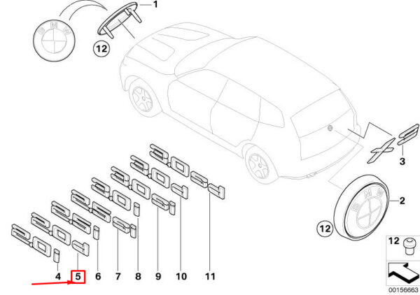BMW X3 E83 Front Wing Label 2.0d 51143403017 3403017 ORIGINAL - Image 2