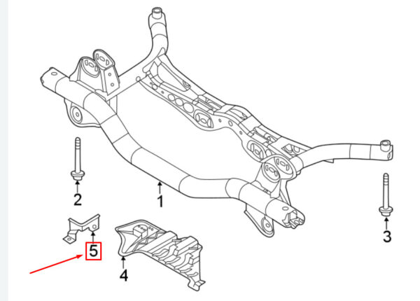 AUDI A3 Sportback 8P Rear Right Axle Cover Bracket 1K0501682 ORIGINAL - Image 4
