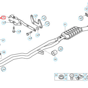 BMW 5 E60 Front Pipe Exhaust Bracket 18207564236 7564236 ORIGINAL