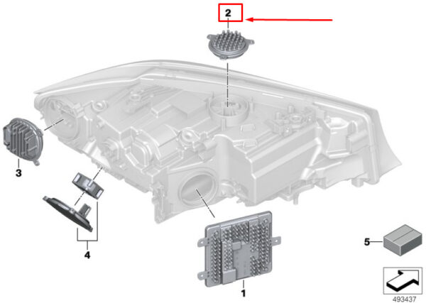 BMW 3 G20 Daytime Driving Lights LED Module 63118496134 ORIGINAL - Image 2