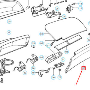 BMW 8 E31 Glove Box Lower Cover 51168169113 ORIGINAL
