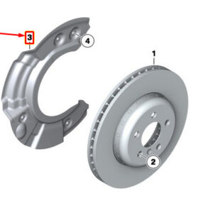 BMW 5 GT F07 Front Right Brake Disc Protection Plate 34116775270 ORIGINAL