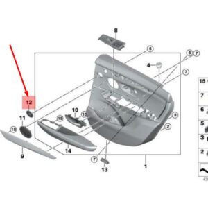 BMW 2 F45 Rear Door High-Range Speaker Trim 51417382804 ORIGINAL