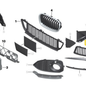 BMW 1 F20 Front Bumper M Right Grille 51118053804 8053804 ORIGINAL