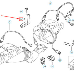 BMW 3 E46 Lambda Probe Oxygen Sensor Cable Bracket 11787503160 ORIGINAL