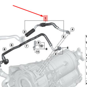 BMW 5 F10 Engine Coolant Hose Pipe 17127610706 7610706 ORIGINAL