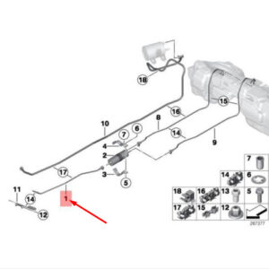 BMW 1 F20 Front Fuel Feed Line 16127271016 7271016 ORIGINAL