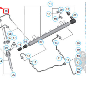 BMW 3 E90 Pressure Hose Assembly 13537797886 7797886 ORIGINAL