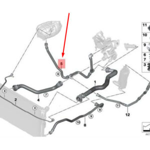 BMW 1 F20 Engine Expansion Tank Hose 17128587514 8587514 ORIGINAL