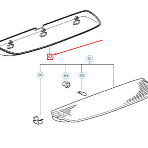 BMW 3 Compact E36 Third Stoplamp Housing 63258370468 8370468 ORIGINAL