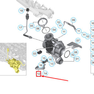 BMW 3 E90 Turbocharger Return Pipe 11657823287 7823287 ORIGINAL