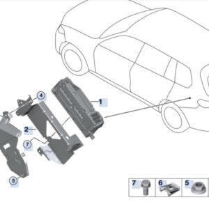 BMW 5 G30 RAM Holder Bracket 65158791011 ORIGINAL