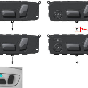 BMW 3 G20 Right Seat Adjustment Switch 61319390116 ORIGINAL