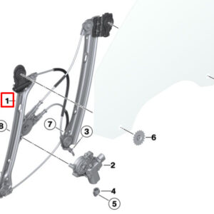 BMW 4 F36 Front Right Door Window Regulator 7365260 51337365260 ORIGINAL