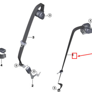 BMW 6 Gran Turismo G32 Rear Seatbelt 72117431248 ORIGINAL