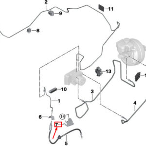 BMW 3 G20 Front Left Brake Hose Holder 34306877751 ORIGINAL