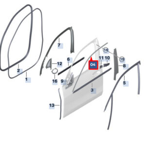 BMW X6 G06 Front Left Door Top Strip 51337446187 ORIGINAL