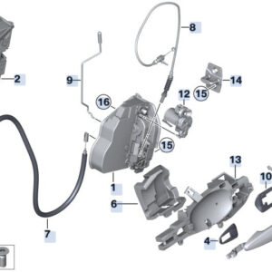 BMW X3 F25 Front Door Lock Cylinder 51217290473 7290473 ORIGINAL
