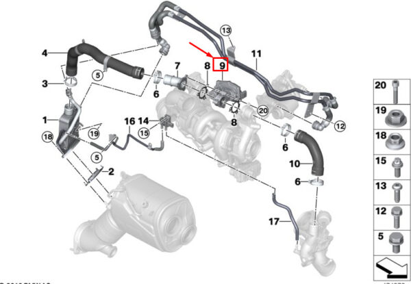 BMW X5 G05 Low Pressure EGR Valve 11718479637 ORIGINAL