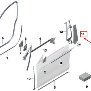 BMW 6 Gran Turismo G32 Outer Right B-Pillar Finisher 51337392382 ORIGINAL