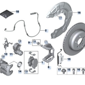 BMW X6 G06 Rear Right Brake Disc 34206880080 ORIGINAL