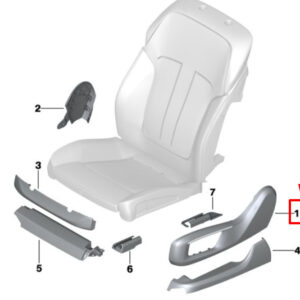 BMW 7 G11, G12 Right Seat Outer Trim 7990410 52107990410 ORIGINAL