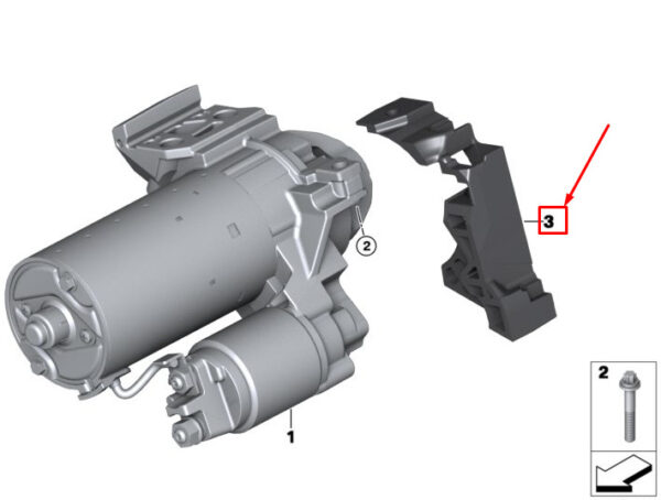 BMW 3 G20 Starter Acoustic Plug 12418576484 ORIGINAL
